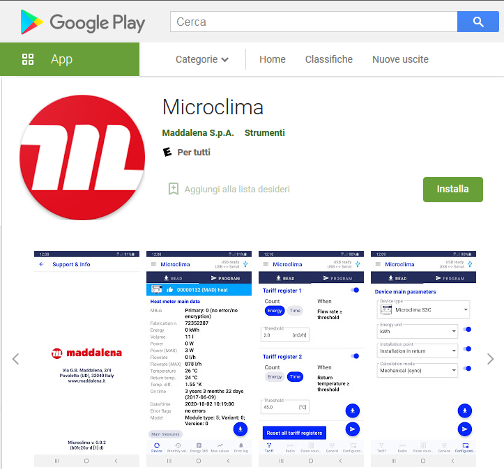 App per configurazione dispositivi