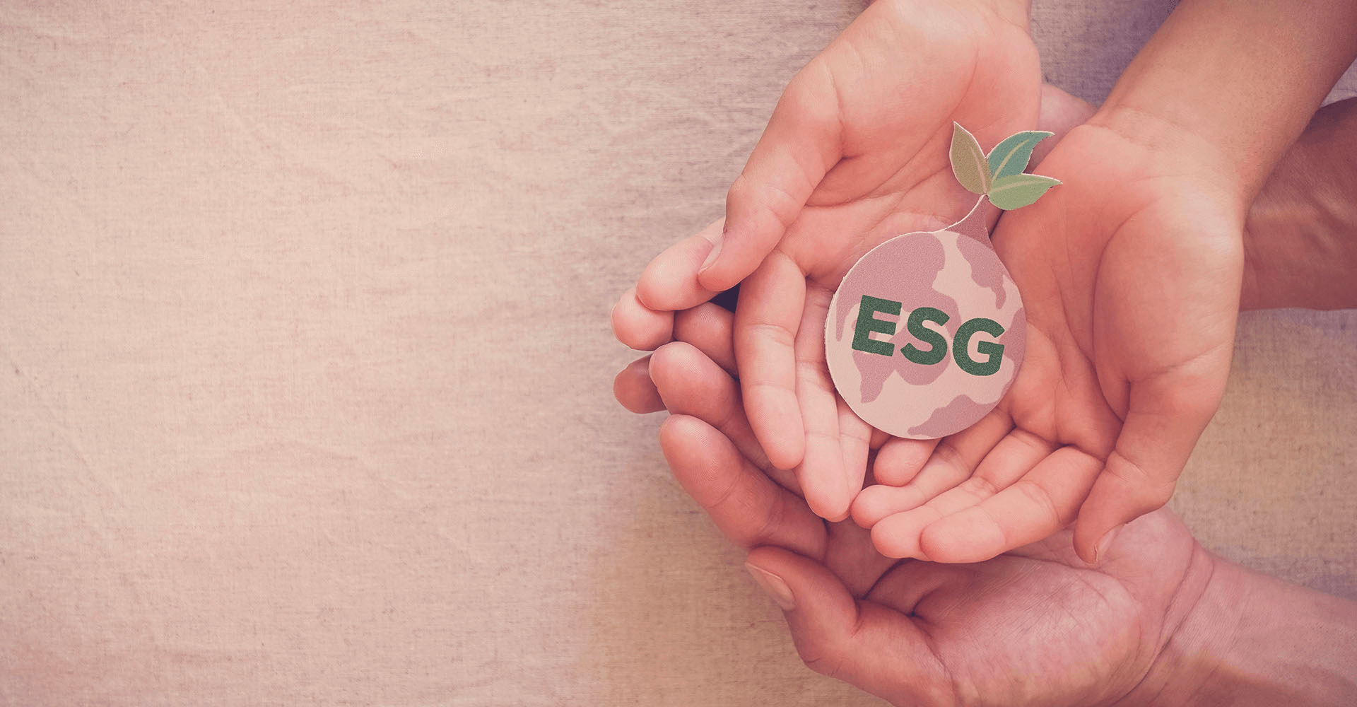 Hands with ESG